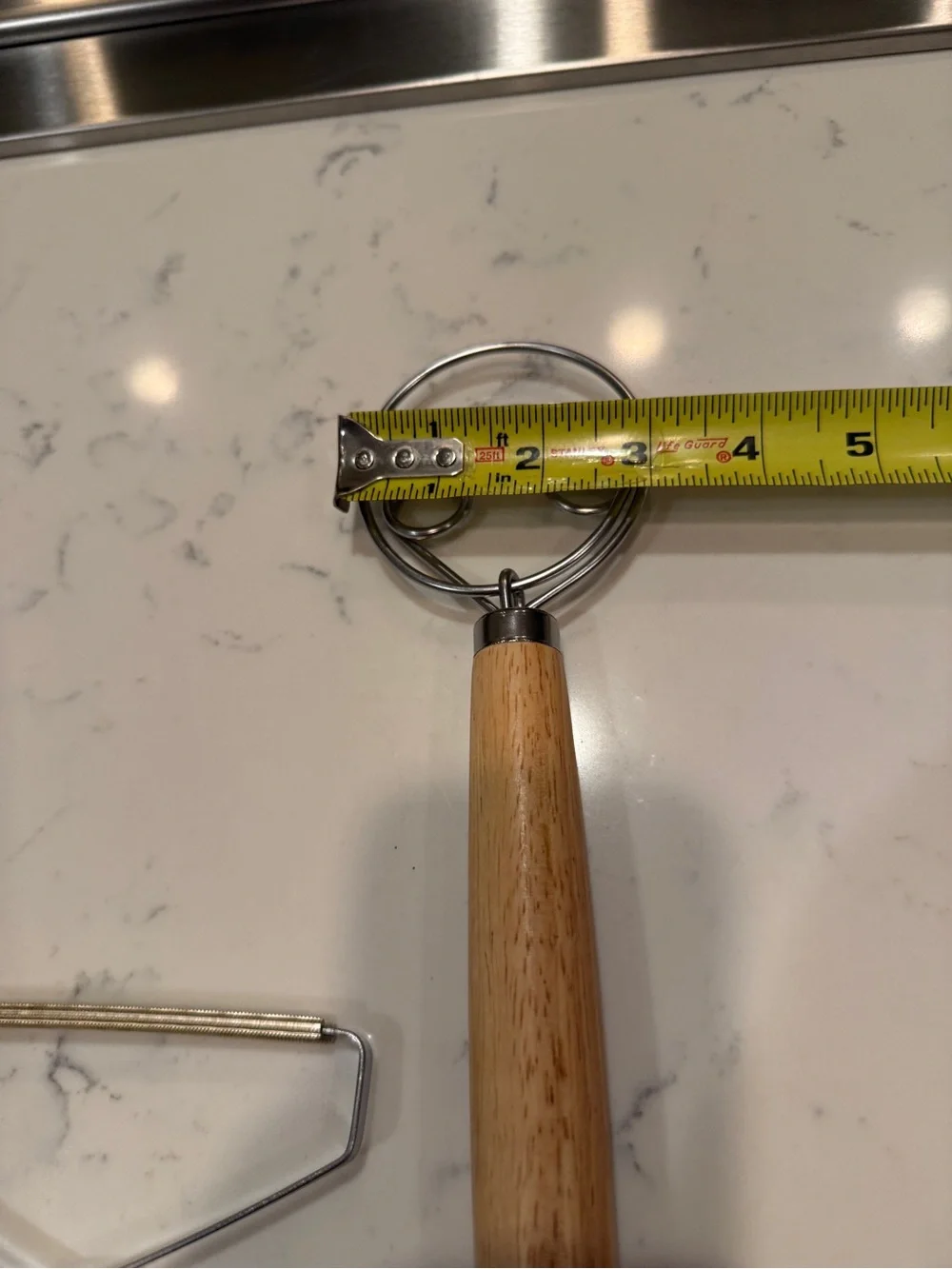 Vintage Wood Handle Dough Whisk & Metal Lint Remover Rustic Farmhouse Set